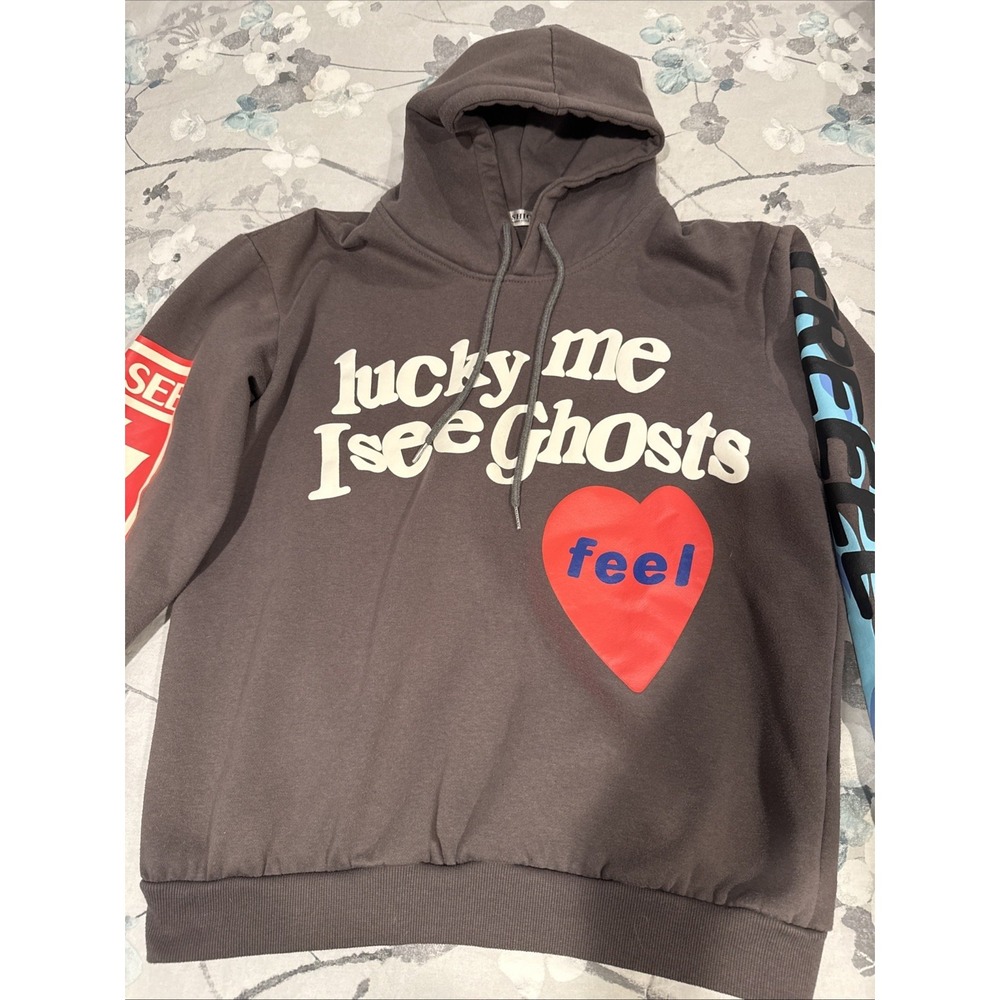 Lucky Me I See Ghosts Hoodie Large Kanye West Kid Cudi Camp Flog Gnaw Nov 11 - S